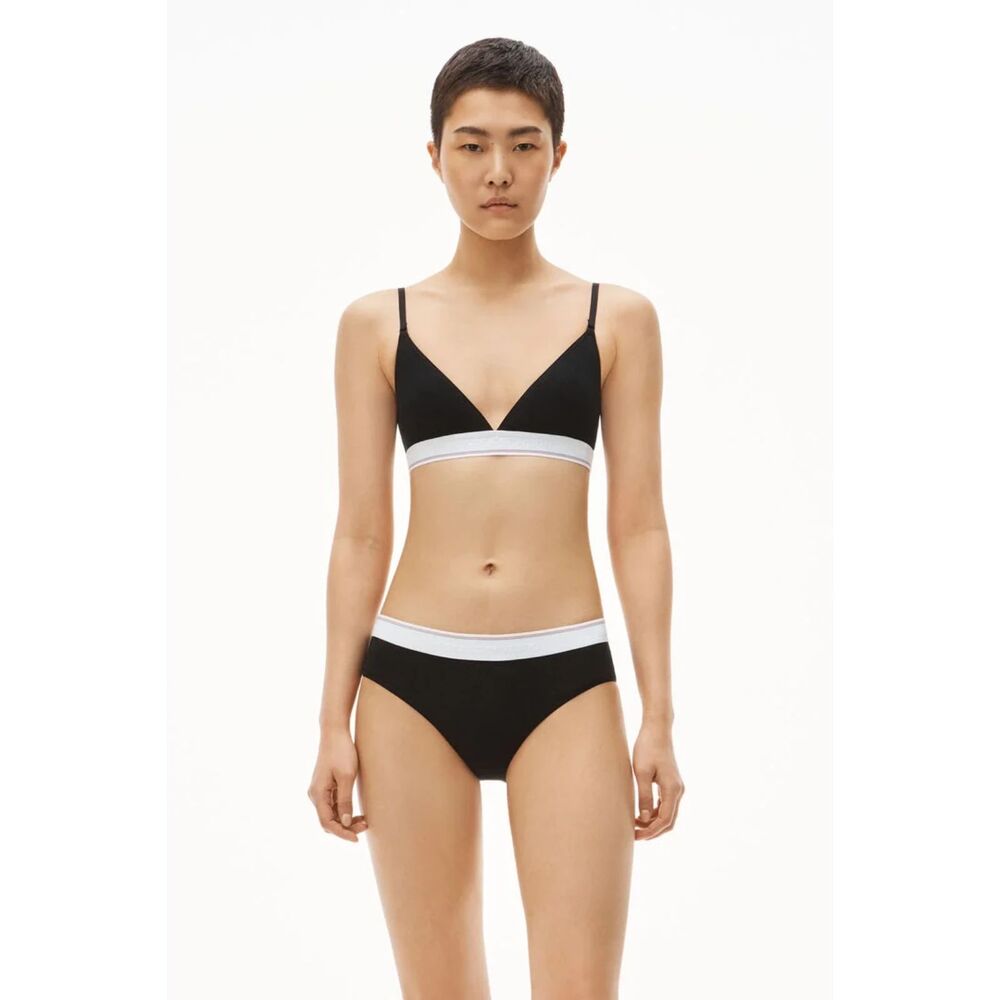 New NWT Alexander Wang Black Ribbed Bralette Bodywear XS